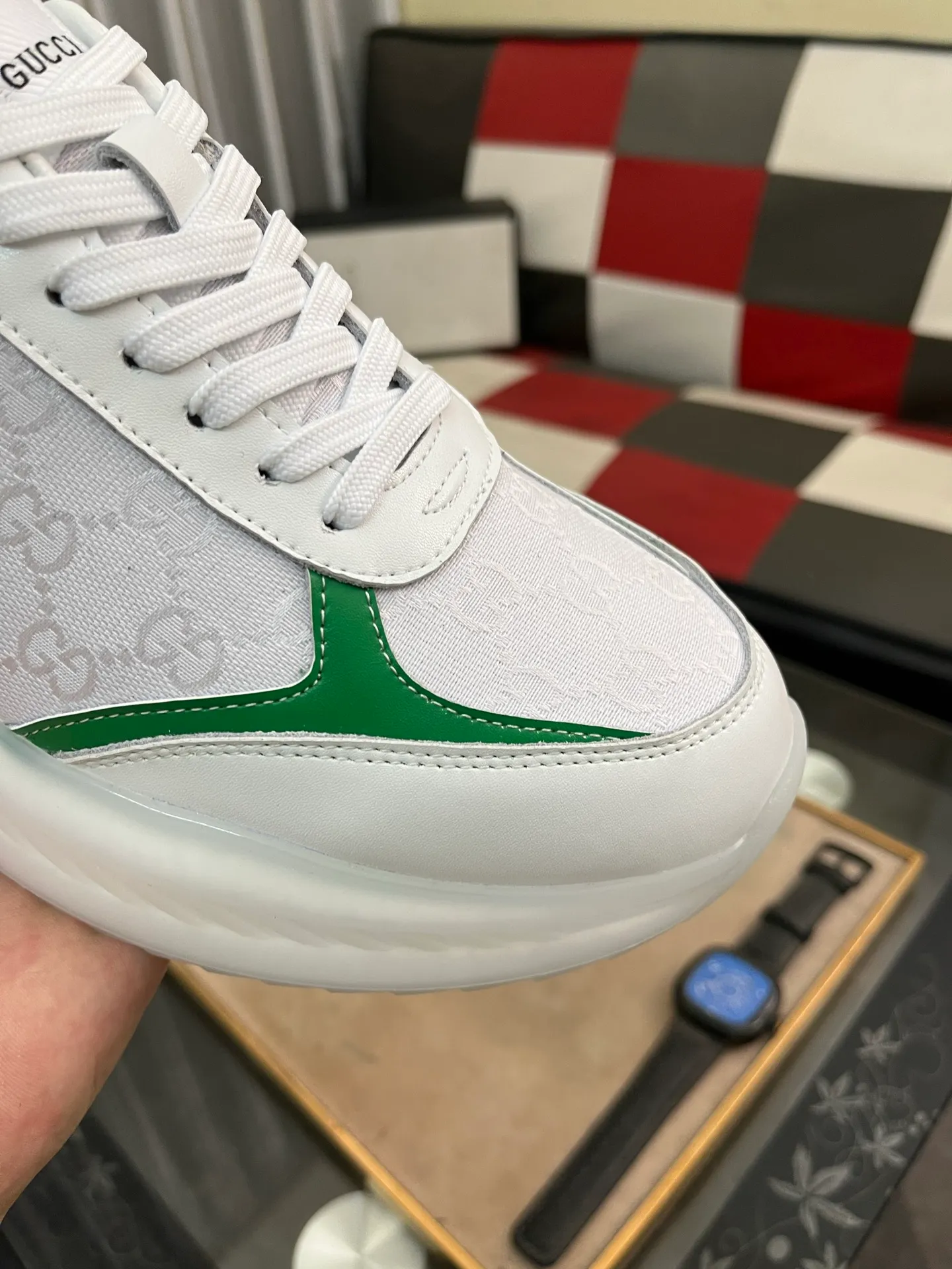 Men's shoes 💰458⌚️⌚️[GUCCI] The latest trendy men's casual shoes, the fabric is made of embossed cowhide imported from Italy, comfortable sheepskin lining + feet, the original outsole is wear-resistant and non-slip, high-level version, size: 38-444️⃣Colors available